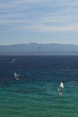 Obraz premium Windsurfing on the adriatic sea