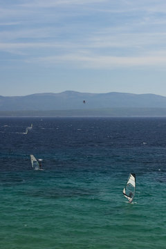 Windsurfing on the adriatic sea