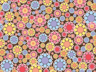 pastel pink and blue snow flowers pattern