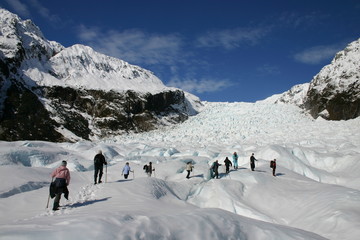 Fototapeta na wymiar Glacier Walk - Fox Glacier New Zealand