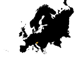 Europe with Slovenia map