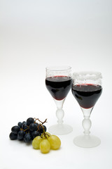 Glasses of red wine