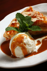 Dessert with ice-cream