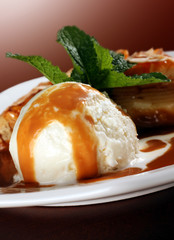 Dessert with ice-cream