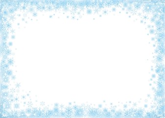 Blue Frame on White Background