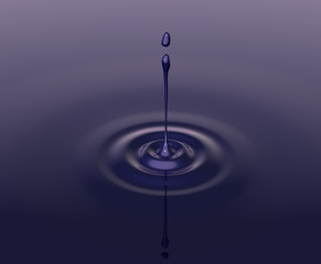 Dunkler Wassertropfen