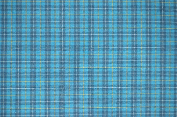 Blue checked fabric texture