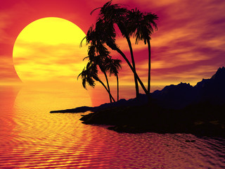 Island sunset