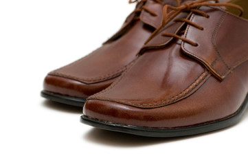 Male boots isolated on the white  background