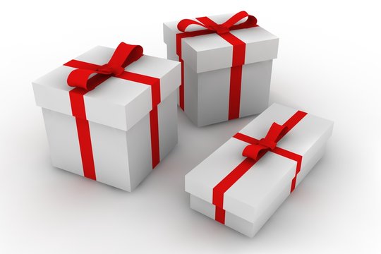 gift boxes - 3d isolated illustration