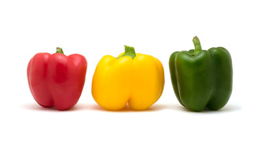 Bell peppers isolated on white