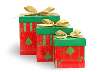 Christmas Gifts / isolated / with hand made clipping path