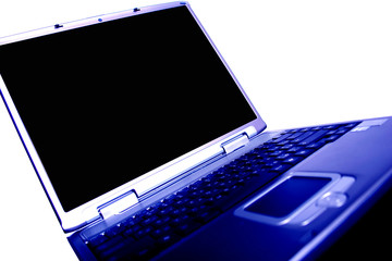 laptop blue tone