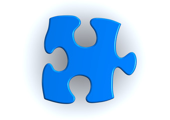puzzle teil blau