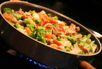 Stir fry chicken vegetables