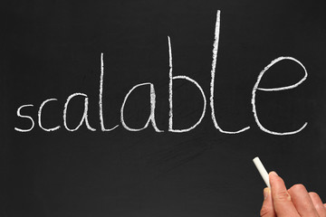 Writing scalable on a blackboard.