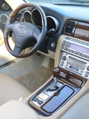 Luxury car convertible interior 3