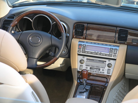 Luxury car convertible interior 2