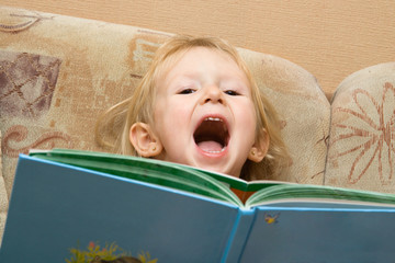 Small  girl with children's book
