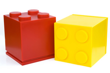 Fototapeta premium colorful cubes on white background