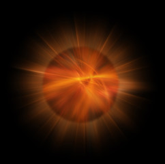 fractal star on pure black