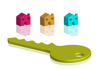 chiave di casa verde