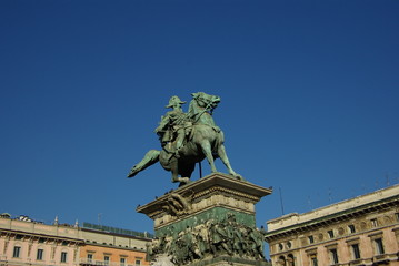 Equestrian statue in Milan