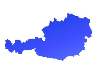 blue gradient Austria map