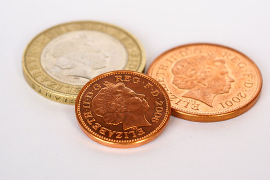 Three british coins