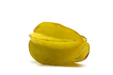 fresh carambola on white background