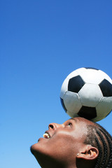 Businesspeople playing soccer