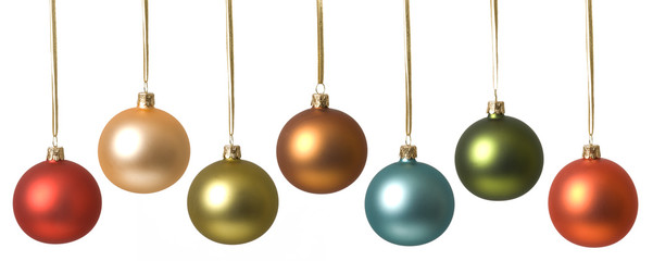 Fototapeta premium christmas balls row