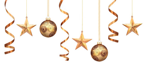 Gold christmas decorations - Powered by Adobe