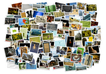 Stack of photos - background