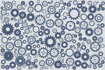 Clockworks blue background