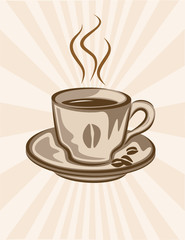 Vector coffee cup background