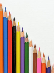 multicolored pencils