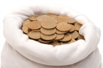 Coins in a bag