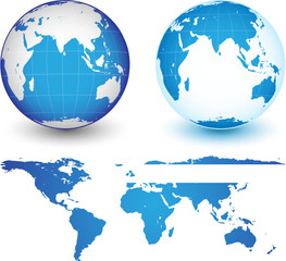 Planète terre vectorielle, facilement modifiable