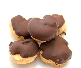 profiteroles on isolated background