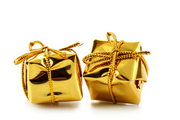 Two golden boxes