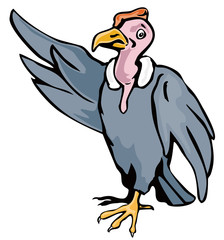 Cartoon styled vulture