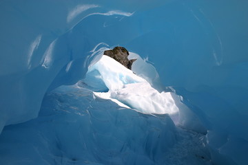 Blue ice cave - Fox Glacier New Zealand