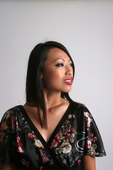 Asian woman in a fashion pose