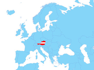 Austria on europe map