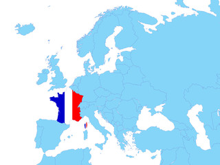 France on europe map