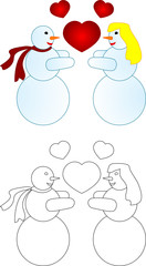 Snowmen in love