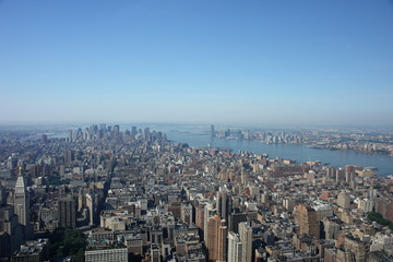 Fototapeta na wymiar Aerial view of Manhattan