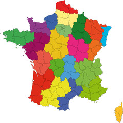 La France - départements et régions