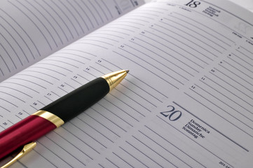 Pen on agenda page